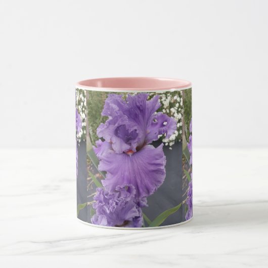 Iris Iris Lila Blume Floral Lavender Tasse (Zentrum)