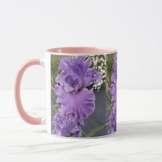 Iris Iris Lila Blume Floral Lavender Tasse (Links)