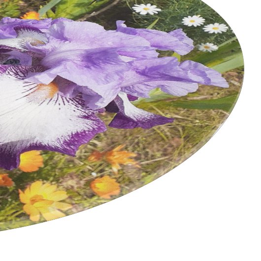 Iris Iris Lila Blume Geburtsname Schneidebrett (Ecke)
