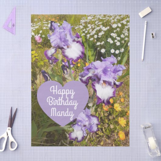 Iris Iris Lila Blume Geburtsname Seidenpapier (Basteln)