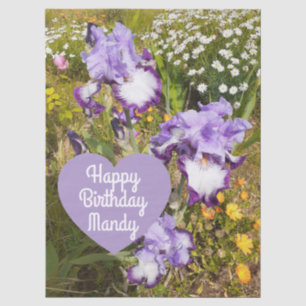Iris Iris Lila Blume Geburtsname Seidenpapier