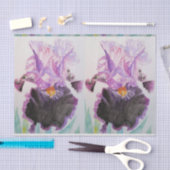 Iris Iris Lila Watercolor Floral Blume Seidenpapier (Handwerk)