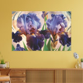 *~* IRIS Irische Vintage Blumenfernseher2 Plum Blu Leinwanddruck (Insitu (Wohnzimmer))