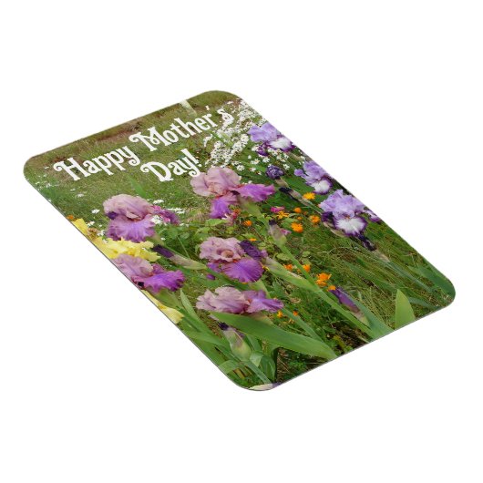 Iris Irises Blue Blume Blume Blumütter Day Magnet (Rechte Seite)