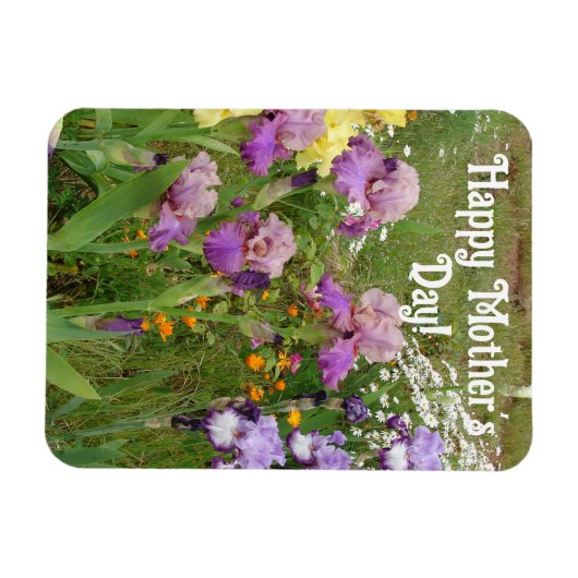 Iris Irises Blue Blume Blume Blumütter Day Magnet (Horizontal)