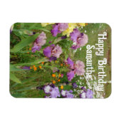 Iris Irises Blue Blume Blume Floral Birthday Magnet (Horizontal)