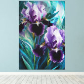 *~* Iris Irises Blume Art Painting AP84 Leinwanddruck (Insitu (Holzboden))