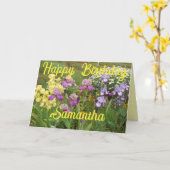 Iris irises blumengeschmückte Blume Garten Frauen Karte (Gelbe Blume)