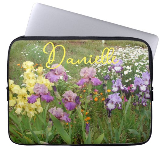 Iris irises blumengeschmückte Blume Hütte Garden G Laptopschutzhülle (Vorderseite)