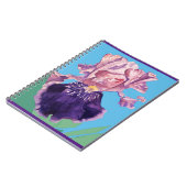 Iris Irises Glorious Lila Blume Notizblock (Linke Seite)