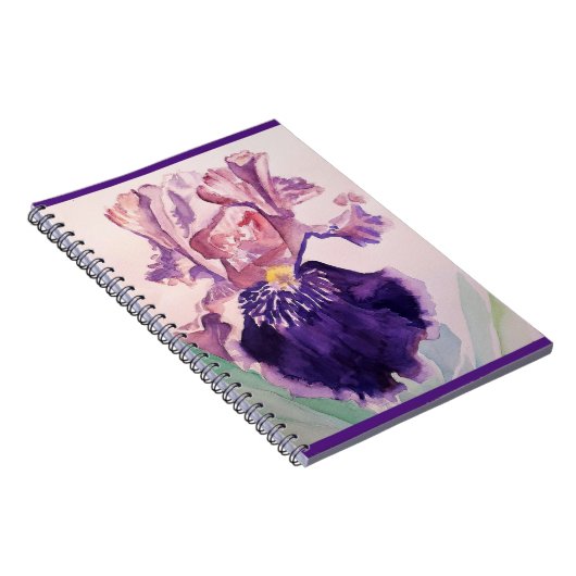 Iris Irises Glorious Lila Blume Notizblock (Rechte Seite)