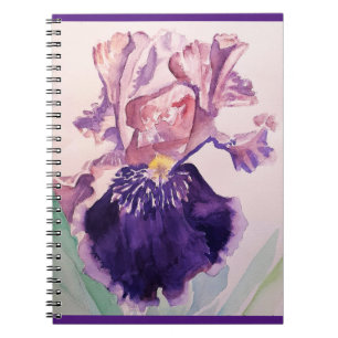 Iris Irises Glorious Lila Blume Notizblock