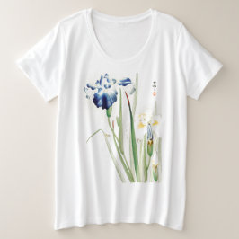 IRIS JAPANESE WOODBLOCK PRINT T - Shirt