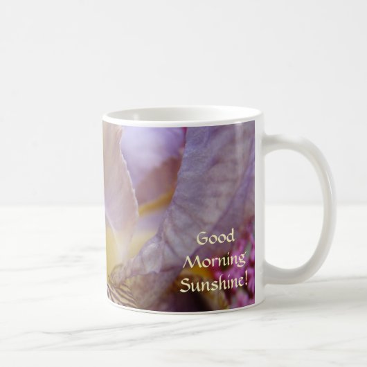 Iris-Kaffeetasse-Tassengeschenke lila Iris-Blumen Kaffeetasse (Rechts)