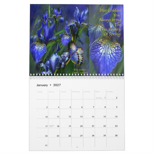 Iris - Kalender der Sammlungs-2 für 2010 (Jan 2027)