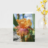 IRIS-KARTE - FLASCHENROCKET - leere Note Card Karte (Gelbe Blume)