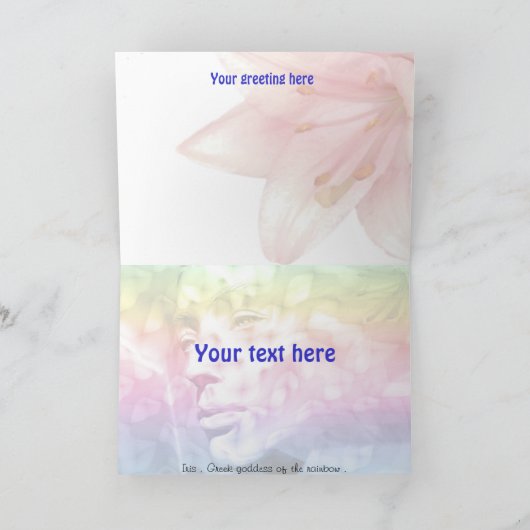 Iris-Karton Karte (Innenseite)