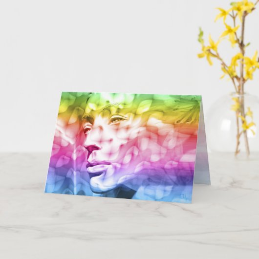 Iris-Karton Karte (Gelbe Blume)