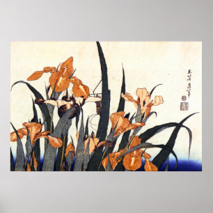 Iris, Katsushika Hokusai Poster