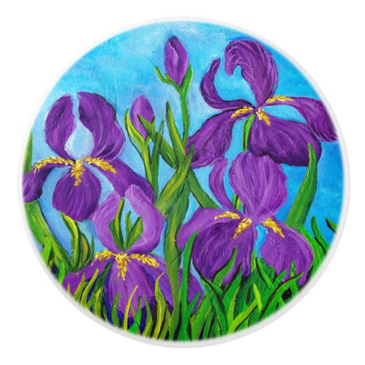 Iris Keramikknauf (Vorderseite)