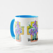 Iris Kreuz Tasse (Vorderseite Links)