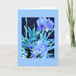 Iris-leere Gruß-Karte Karte