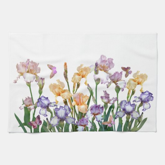 Iris Lila Butterfly Pink Geschirrtuch (Horizontal)