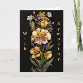 Iris Linear Bouquet Artwork Beileid Karte (Vorderseite)