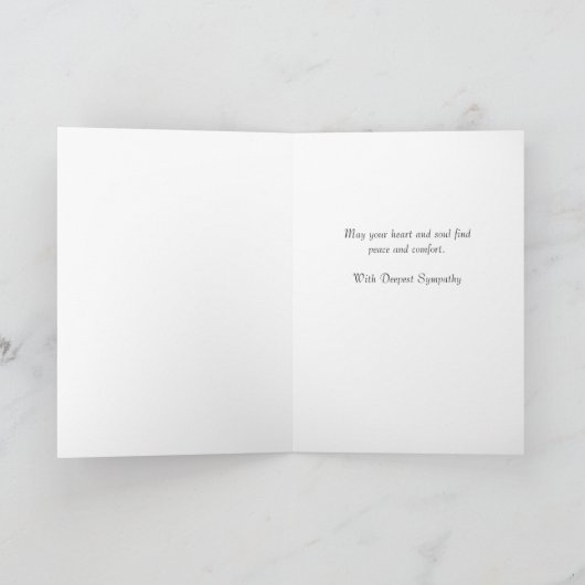 Iris Linear Bouquet Artwork Beileid Karte (Innenseite)