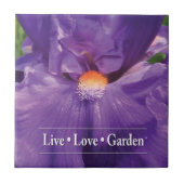 Iris Live Liebe Garden 4,25" Keramik Foto Tile Fliese (Vorderseite)