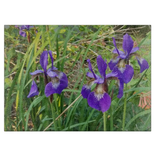 Iris Lover's Cutting Board, Backsplash Wall Art Schneidebrett (Vorderseite)