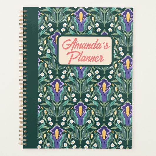 Iris Magic Planner - Blume Muster Planer (Vorderseite)
