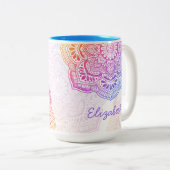 Iris Mandala 15 oz. Personalized Mug Zweifarbige Tasse (VorderseiteRechts)