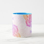 Iris-Mandala 330ml personalisierte Tasse (Mittel)