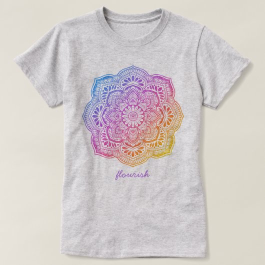 Iris Mandala Personalized T-Shirt (Design vorne)