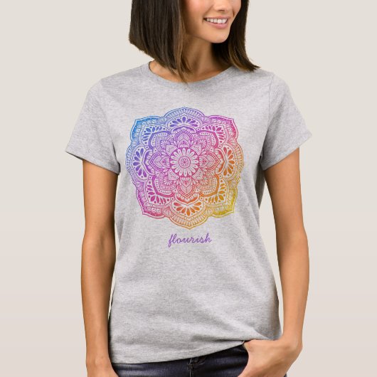 Iris Mandala Personalized T-Shirt (Vorderseite)
