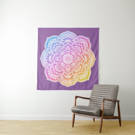 Iris Mandala Tapestry Wandteppich (Beispiel)