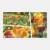Iris "Michigan Pride"[Rectangle Siegel] 長 方 形 シ ル Rechteckiger Aufkleber (Vorderseite)