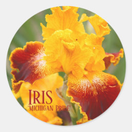 Iris "Michigan Pride"[Round Siegel] ラ ウ ル シ ド Runder Aufkleber