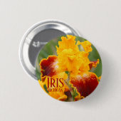 Iris "Michigan Pride" [Round Tin Abzeichen] Button (Vorne & Hinten)