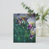 Iris Miss You Bereits Postcard Postkarte (Stehend Vorderseite)