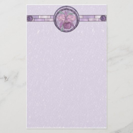 Iris mit gestanztem Glass-Look Briefpapier (Vorderseite)