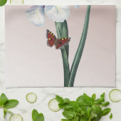 Iris mit Schmetterling Geschirrtuch (Gefaltet)