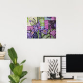 Iris mit Schmetterling Poster (Heimbüro)