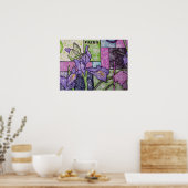 Iris mit Schmetterling Poster (Küche)