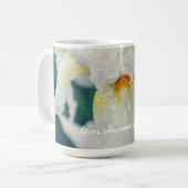 Iris mit Wassertröpfchen Kaffeetasse (Vorderseite Links)