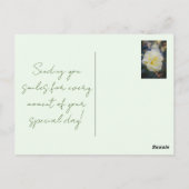 Iris mit Wassertröpfchen Postkarte (Rückseite)