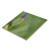 Iris mit Zitat Fliese (Seite)