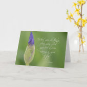 Iris mit Zitat Karte (Gelbe Blume)