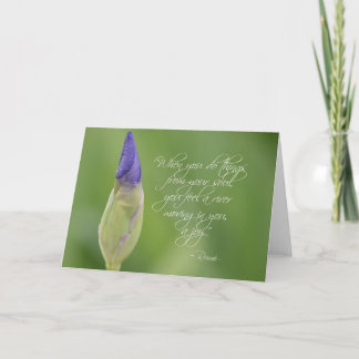 Iris mit Zitat Karte